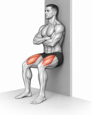 Wall squat — przysiad przy ścianie