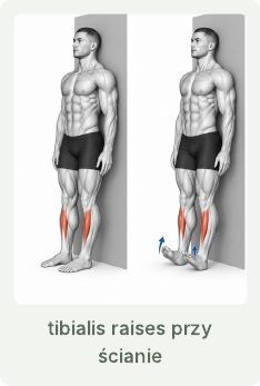 Unoszenie palców przy ścianie — tibialis raises