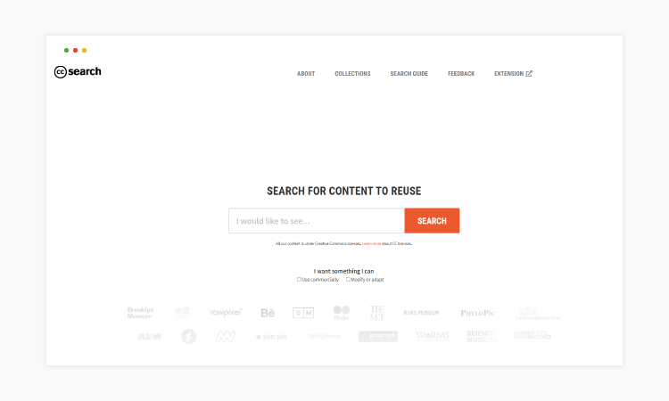 CC search engine example CC search engine